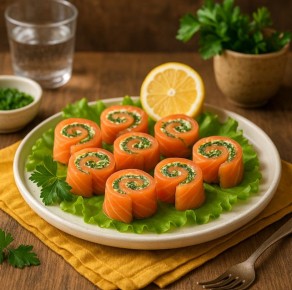 Рулетики из рыбы и зелени: изысканная закуска для любого праздника