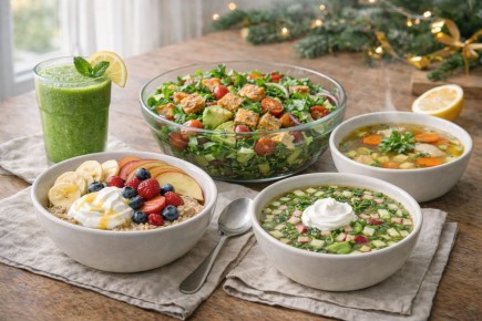Пять легких рецептов, которые помогут восстановиться после праздничного застолья