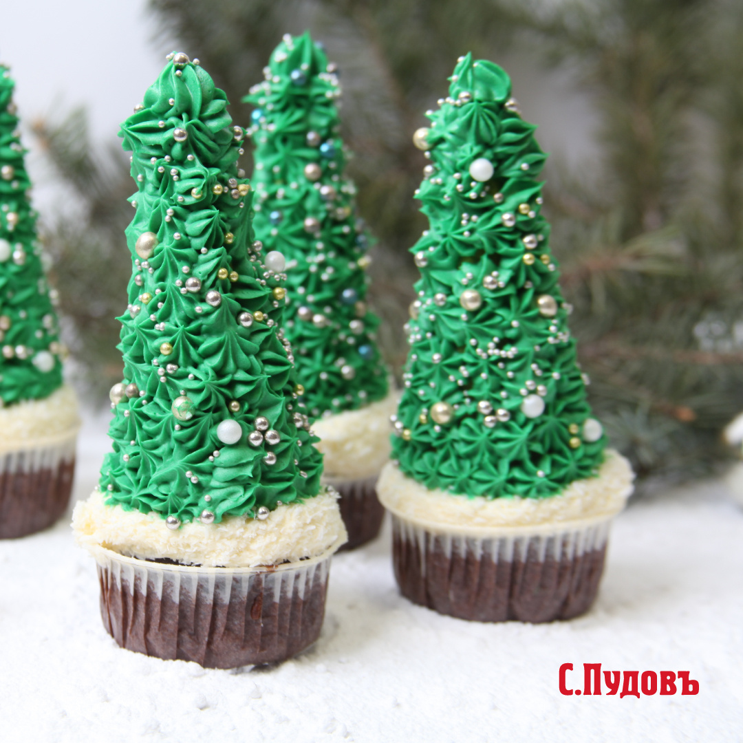 Праздничные маффины в форме ёлок: вкус, который вдохновляет