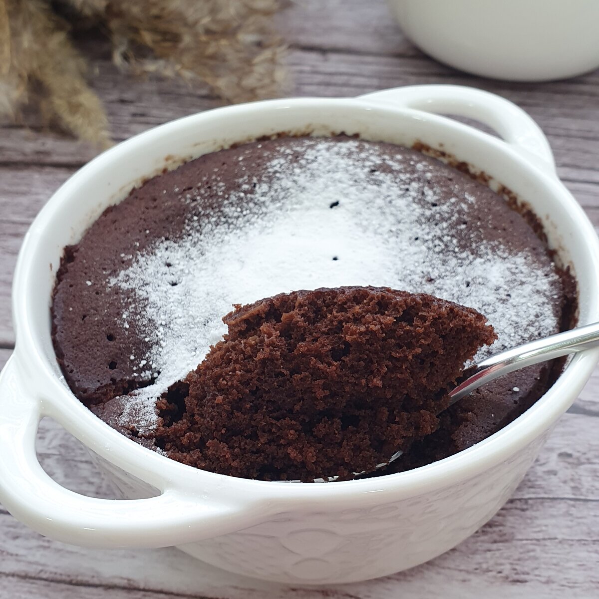 Веганский шоколадный магкейк в микроволновке