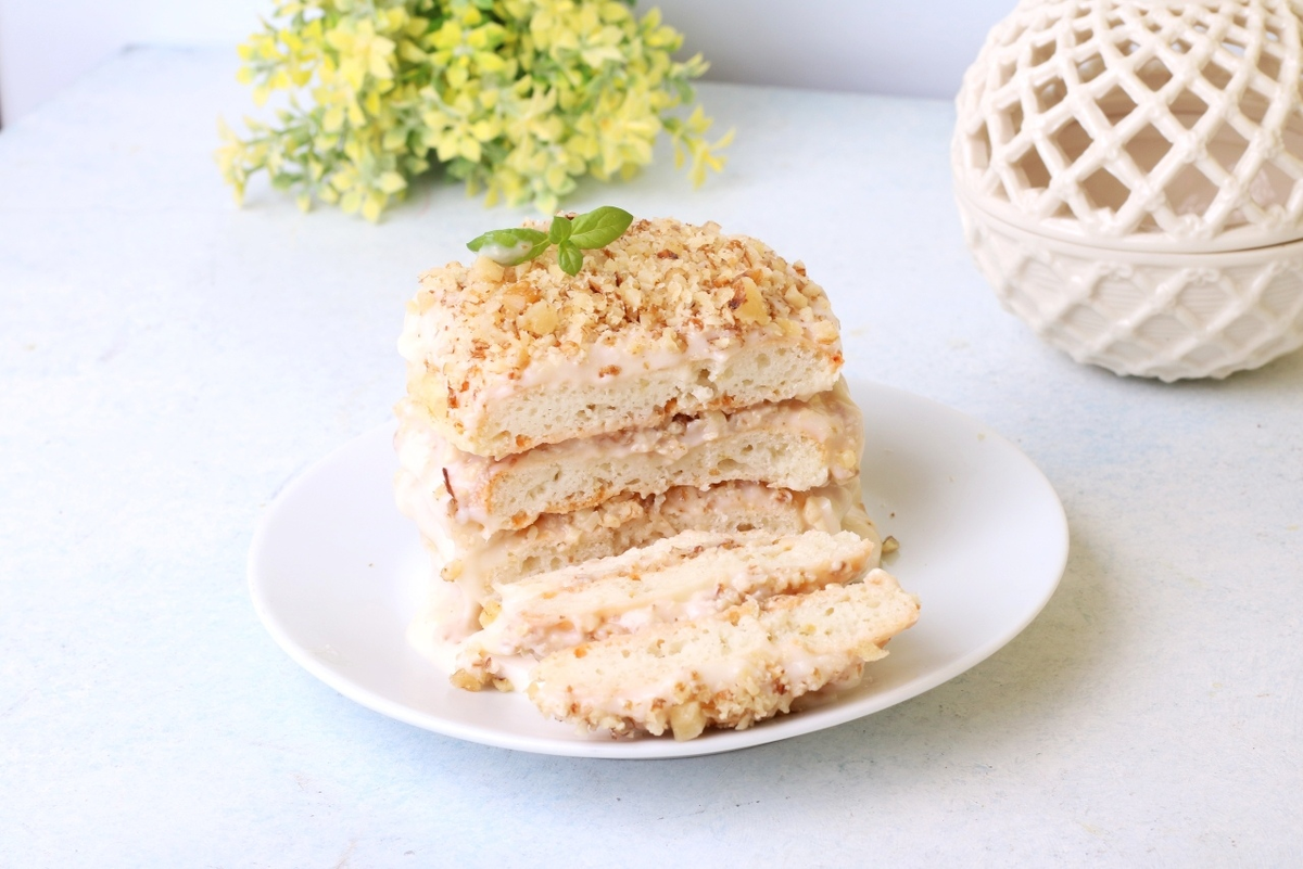 Вкусное творожное пирожное с нежным заварным кремом