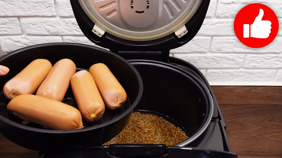 Гречка с сардельками на пару: идеальный обед в мультиварке