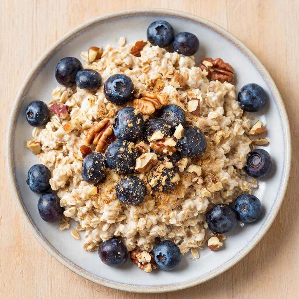 Ароматная находка: черника с грецкими орехами и овсяными хлопьями