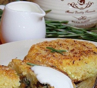 Неповторимые зразы с пшенной начинкой и грибами