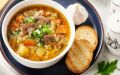Насытительный постный суп с грибами и гречкой